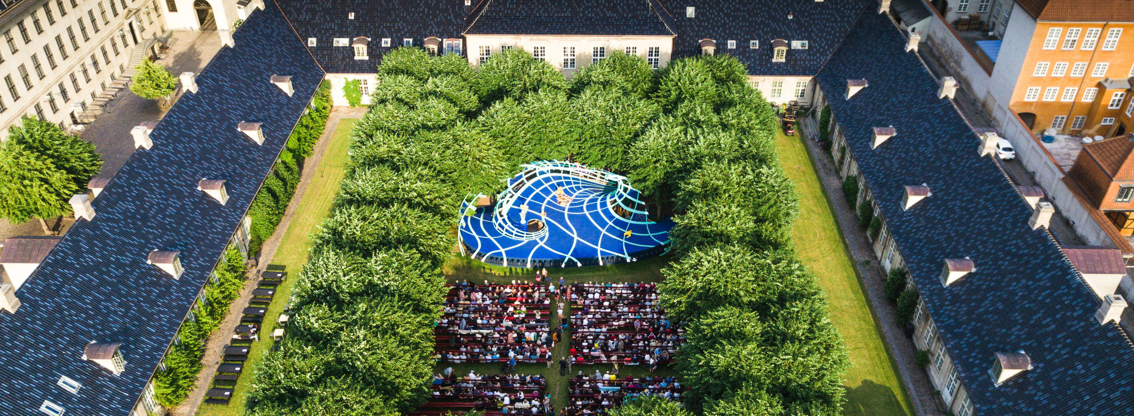 Grønnegårds Teatret i Grønnegården, Designmuseum Danmarks Have, sommer 2019. Foto: Christian Sehrt Bentsen